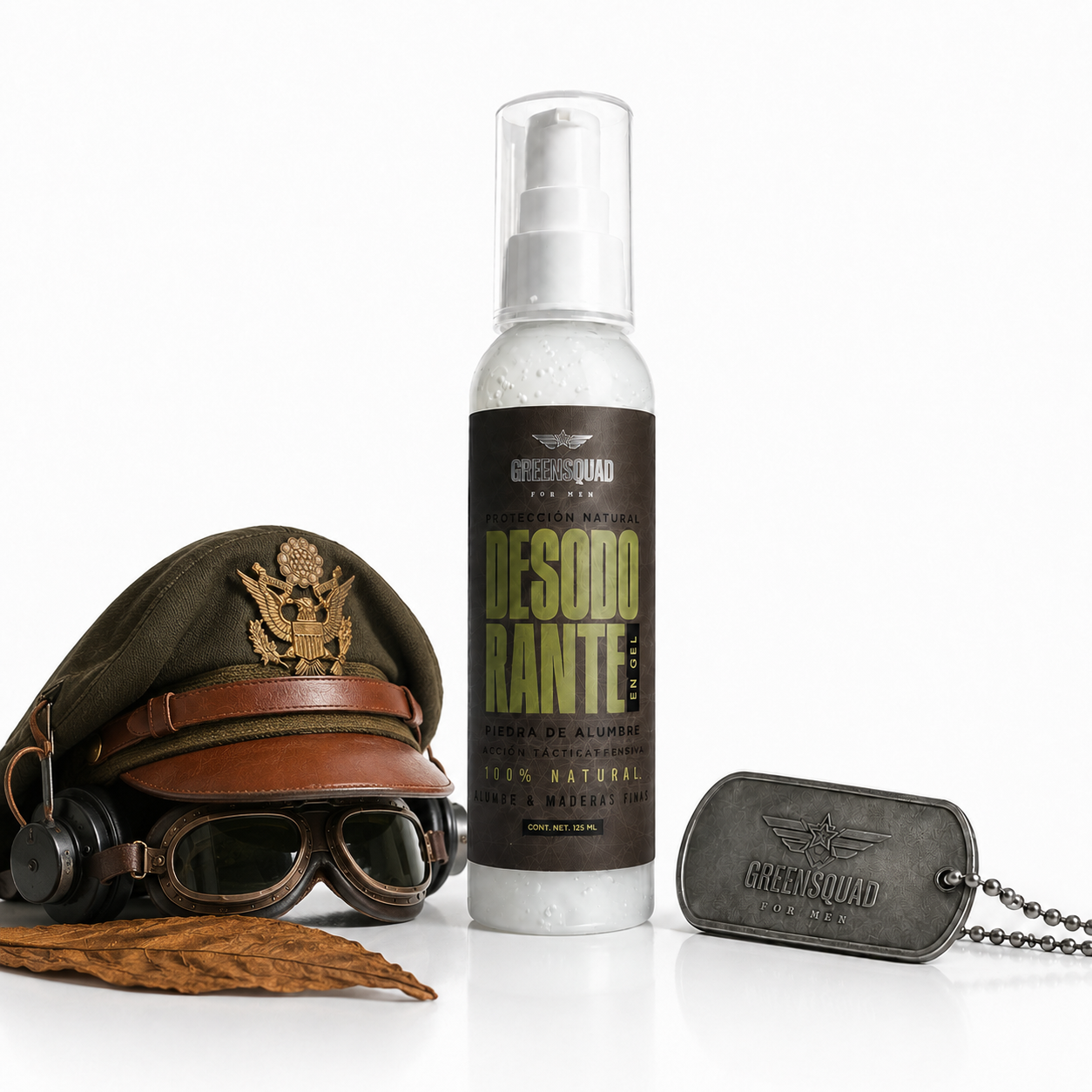 Desodorante en Gel de Alumbre para Hombre | GREEN SQUAD 125 ml