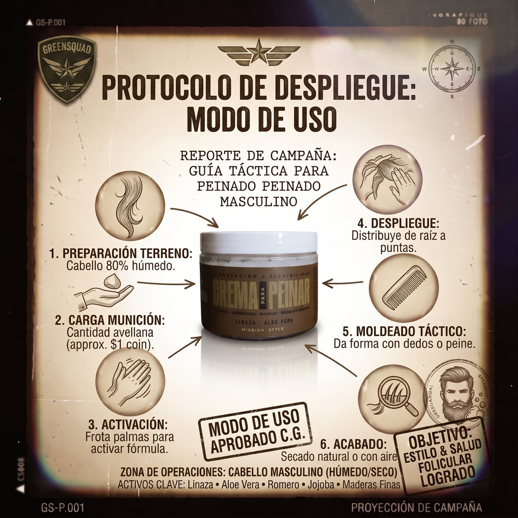 Crema Para Peinar Hombre | GREENSQUAD 150g